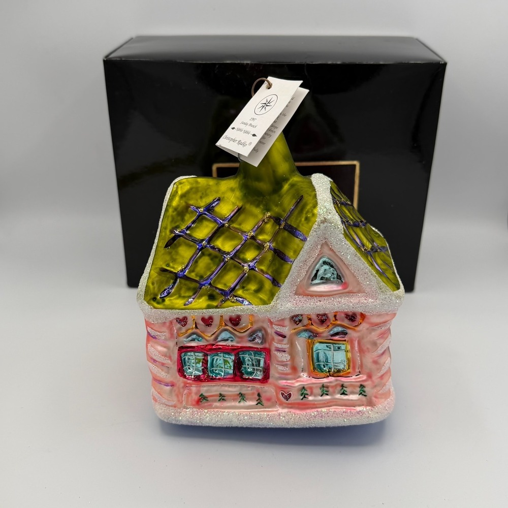 Christopher Radko 1997 Nibble Nibble Gingerbread House Ornament #2201/7500 Box